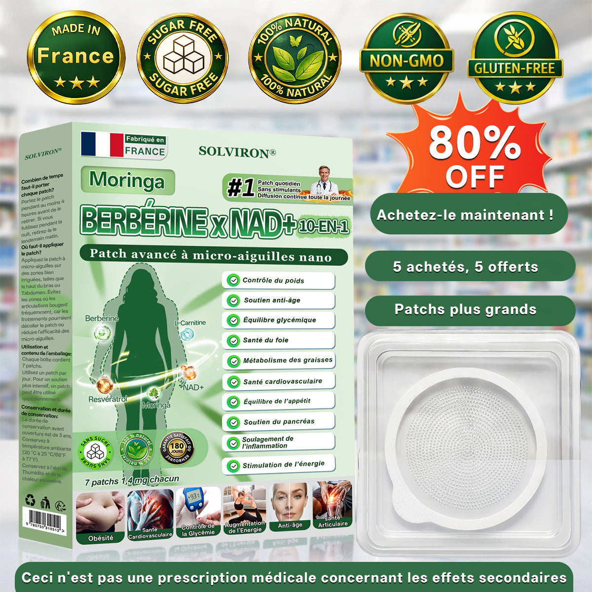 𝐅𝐨𝐫𝐦𝐮𝐥é 𝐩𝐚𝐫 𝐝𝐞𝐬 𝐌é𝐝𝐞𝐜𝐢𝐧𝐬 🧊|𝐒𝐎𝐋𝐕𝐈𝐑𝐎𝐍®  𝐏𝐚𝐭𝐜𝐡 𝐦𝐢𝐜𝐫𝐨𝐧𝐞𝐞𝐝𝐥𝐞 𝐧𝐚𝐧𝐨 𝟏𝟎-𝐞𝐧-𝟏 à 𝐥𝐚𝐫𝐠𝐞 𝐜𝐨𝐮𝐯𝐞𝐫𝐭𝐮𝐫𝐞 𝐚𝐦é𝐥𝐢𝐨𝐫é𝐞 (𝐑é𝐬𝐮𝐥𝐭𝐚𝐭𝐬 𝐕𝐢𝐬𝐢𝐛𝐥𝐞𝐬 𝐞𝐧 𝟕 𝐉𝐨𝐮𝐫𝐬)